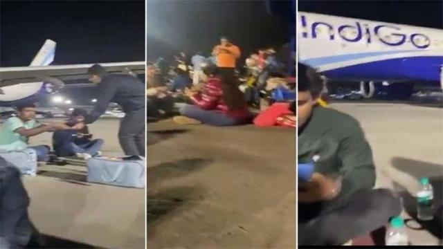 ঘন কুয়াশা - বিরক্ত হয়ে রানওয়েতে বসে খাবার খেলেন যাত্রীরা