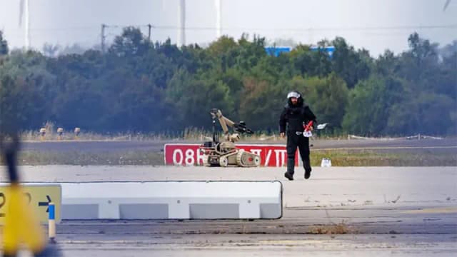 Drone carrying explosive disrupts German airport, cargo plane damaged