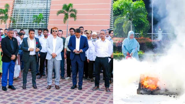 CAAB holds firefighting drill at HQ, Dhaka Airport