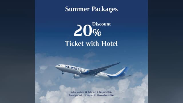 Kuwait Airways offers 20% discount on all-inclusive summer packages