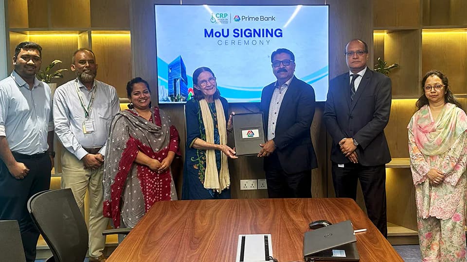 Prime Bank, CRP join hands for prosthetic services for people with disabilities