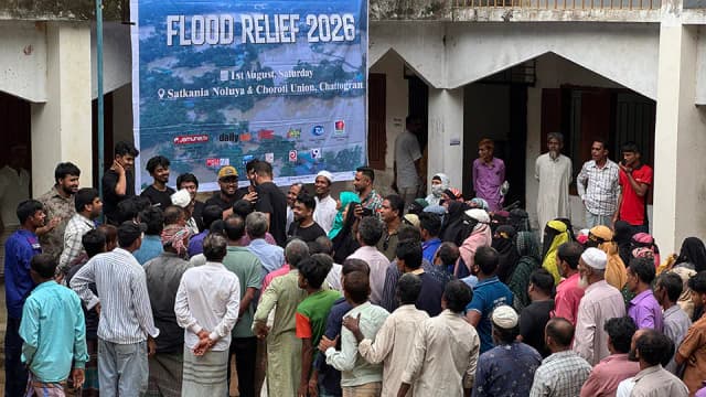 NSU Social Services Club provides 250 Chattogram families with flood relief