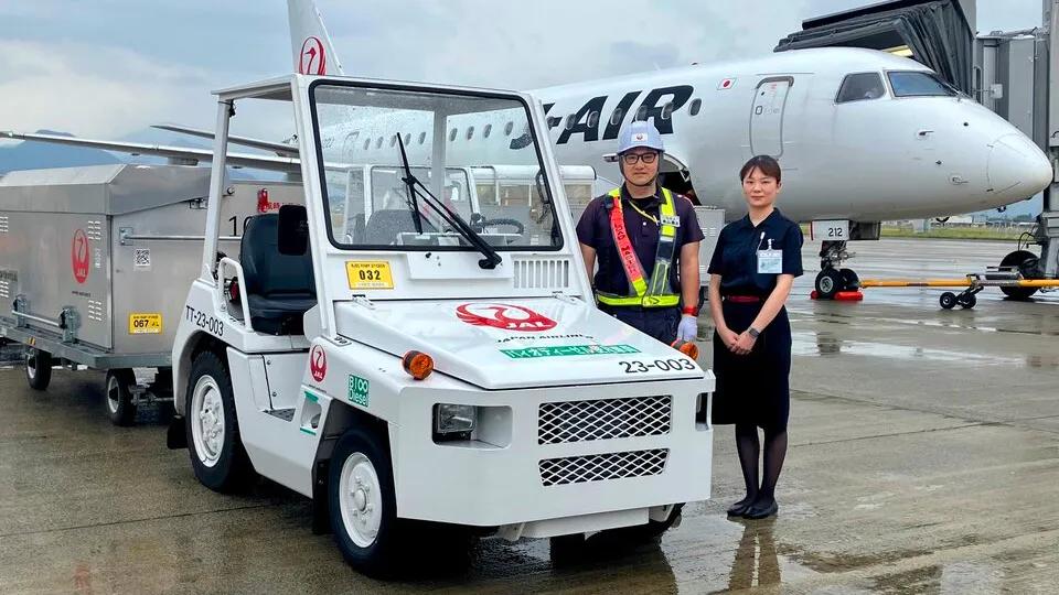 JAL begins rice bran oil byproduct biodiesel trial at Yamagata Airport