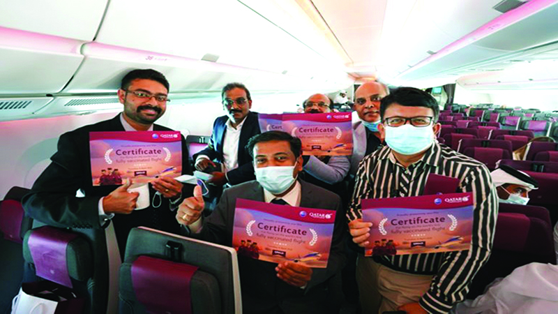 Qatar Airways world's first to operate fully Covid-19 vaccinated flight