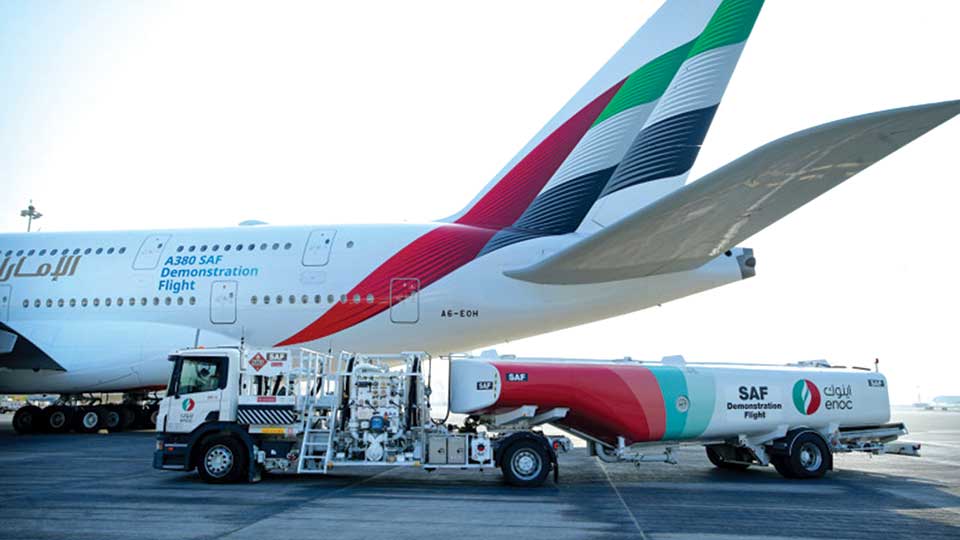 Emirates operates first ever A380 demonstration flight with SAF