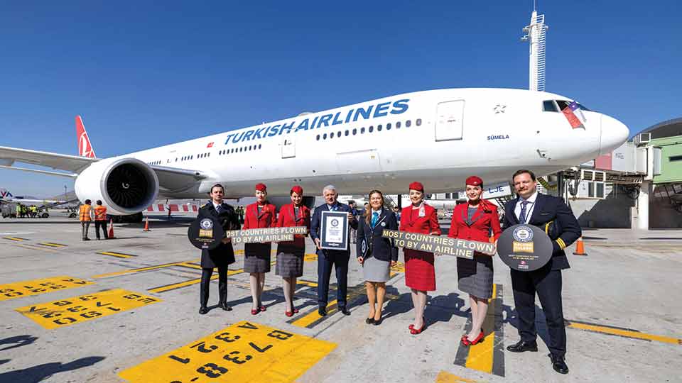 Turkish Airlines sets Guinness World Record for flying to most countries