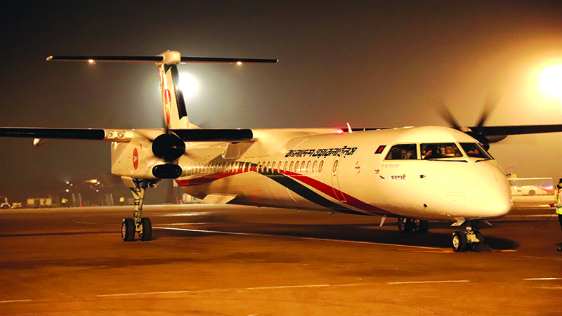 Biman's second Dash 8Q-400 arrives in Dhaka