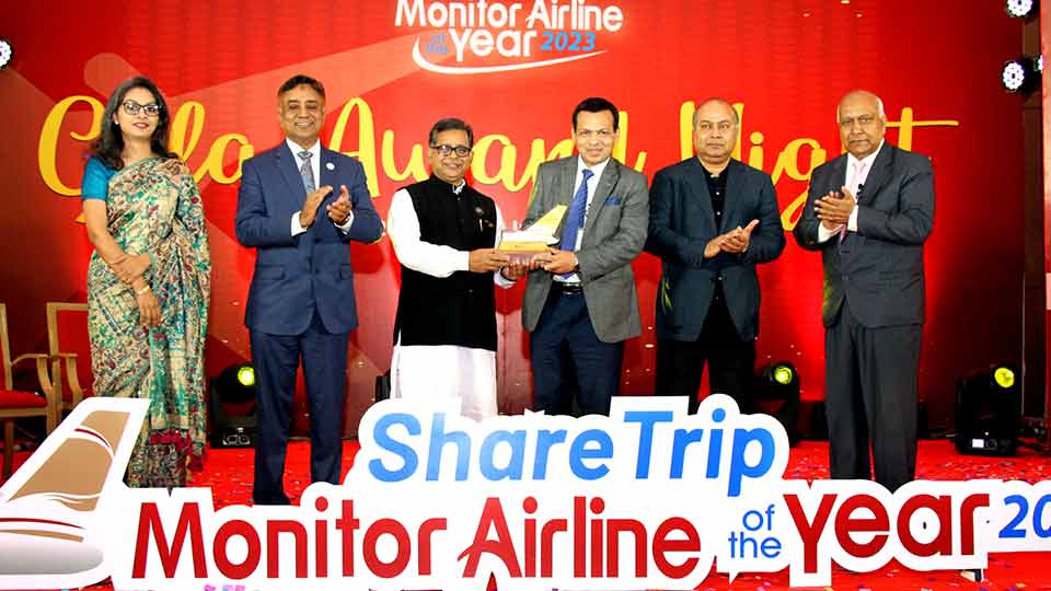 Biman wins nine awards at ShareTrip Monitor Airline of the Year 2023