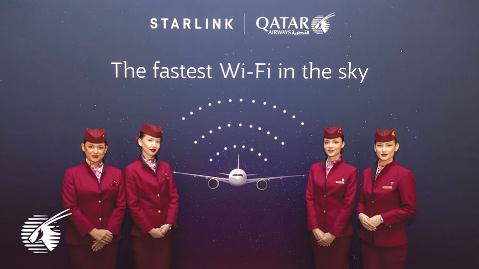 Qatar Airways launches Elon Musk's Starlink WiFi onboard