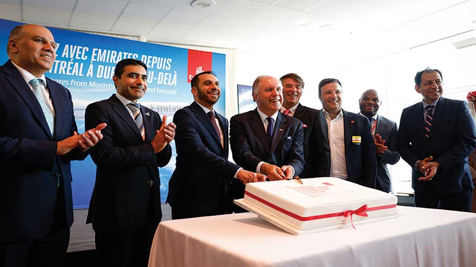 Emirates' maiden flight to Montréal takes off