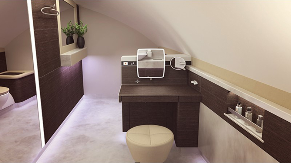 SIA’s Suites on A380 features spacious lavatories