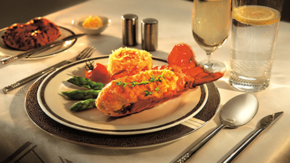 Preview in-flight delicacies via digital menu before flight