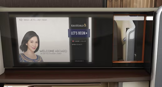 Its KrisWorld inflight entertainment offers 1,800 entertainment options