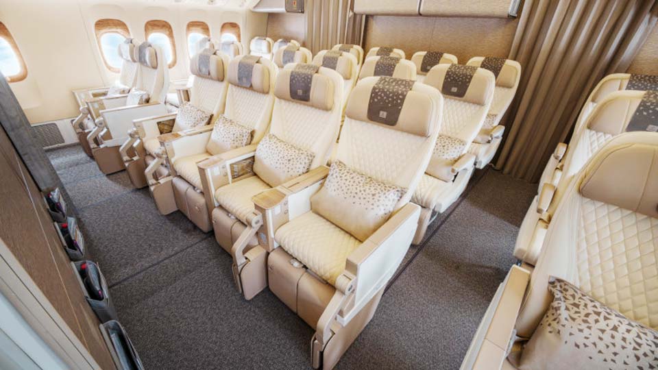 Emirates Premium EconomyĀ cabin