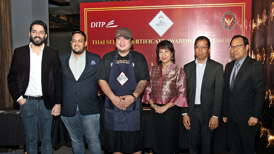 City’s popular restaurant Laughing Buddha crowned with Thai Select Certificate
