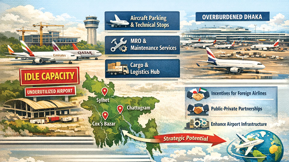 Idle capacity, missed opportunity : Time for Bangladesh to rethink its airport strategy