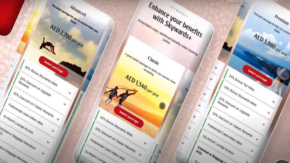 Emirates launches “Skywards+” to offer extra privileges