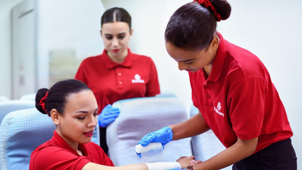 Emirates gives priority to First Aid training for Cabin Crew