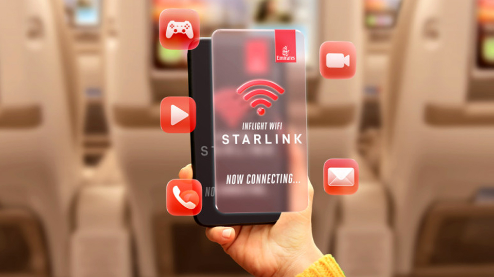 Emirates to offer Starlink Wi-Fi onboard A380