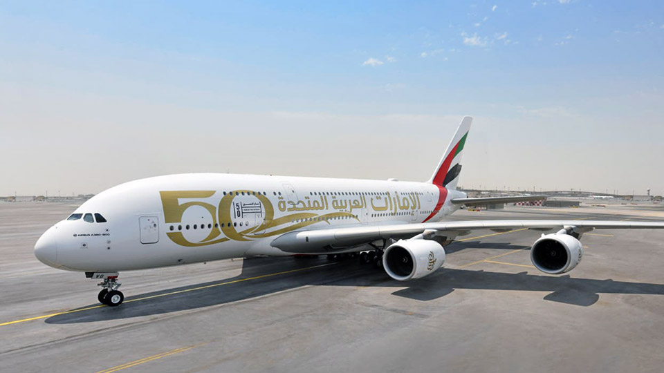Emirates brings new livery to celebrate 50 years of UAE