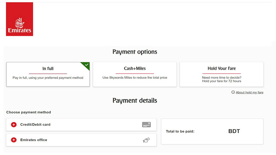 Emirates introduces convenient online payment options in Bangladesh
