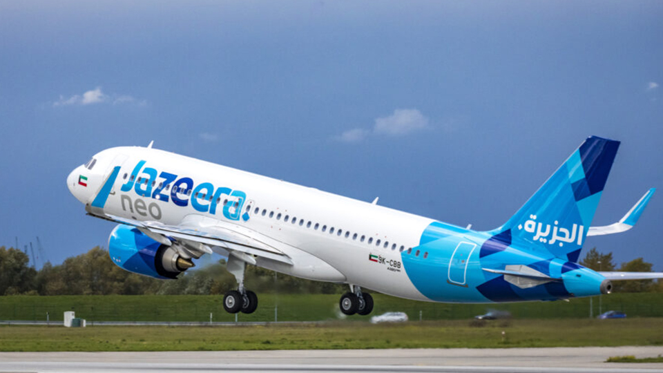 Jazeera Airways flying from Kuwait to Sphinx Int’l Airport in Egypt