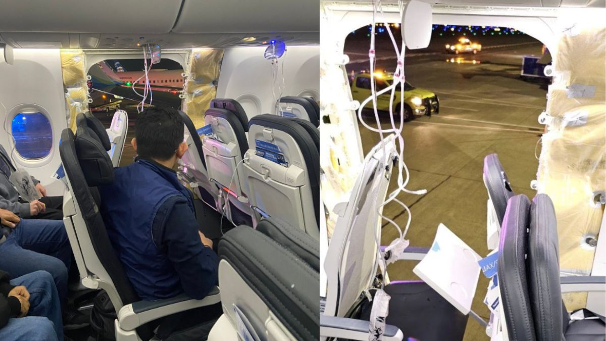 Alaska Airlines window blows out in mid-air, makes emergency landing