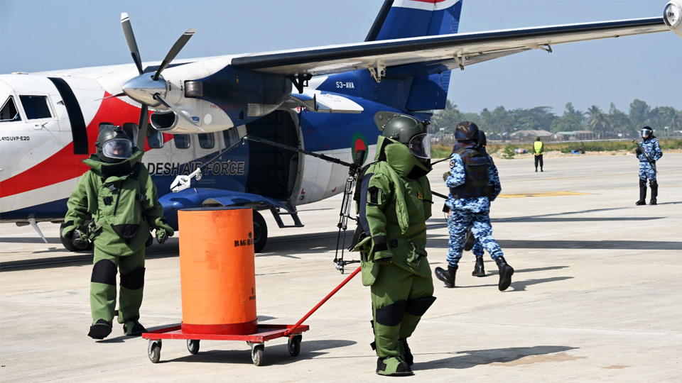 Airport security exercise 2026 held at Cox’s Bazar airport