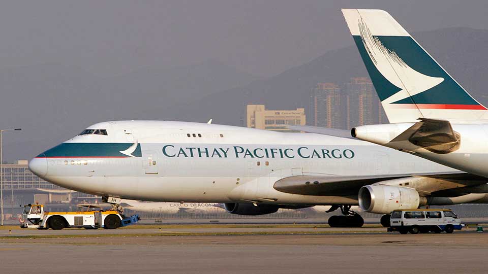 Cathay's cargo volumes rise 9.6pc in July