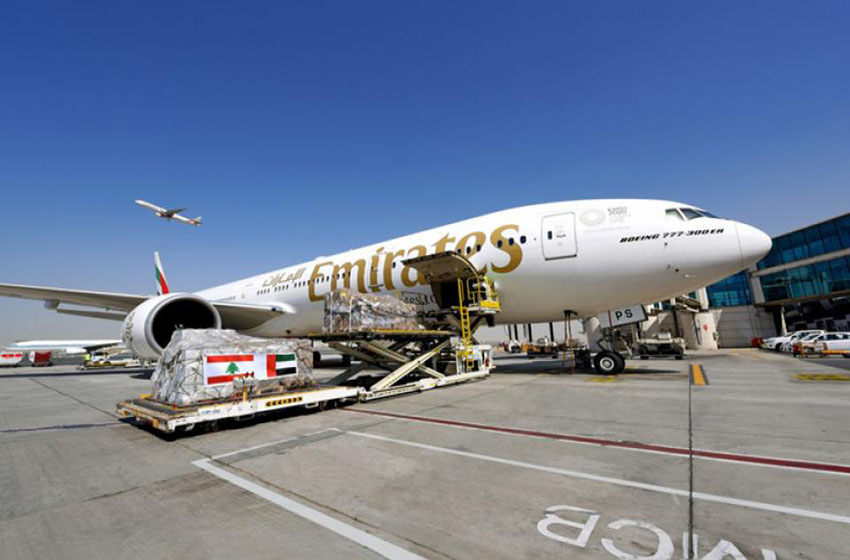 Emirates transported 160,000 kilograms of relief goods to Beirut through generosity of its customers