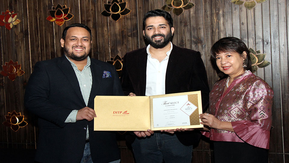 City’s popular restaurant Laughing Buddha crowned with Thai Select Certificate