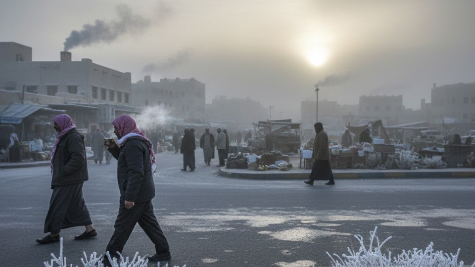 Cold wave freezes Saudi Arabia; temperatures drop near zero