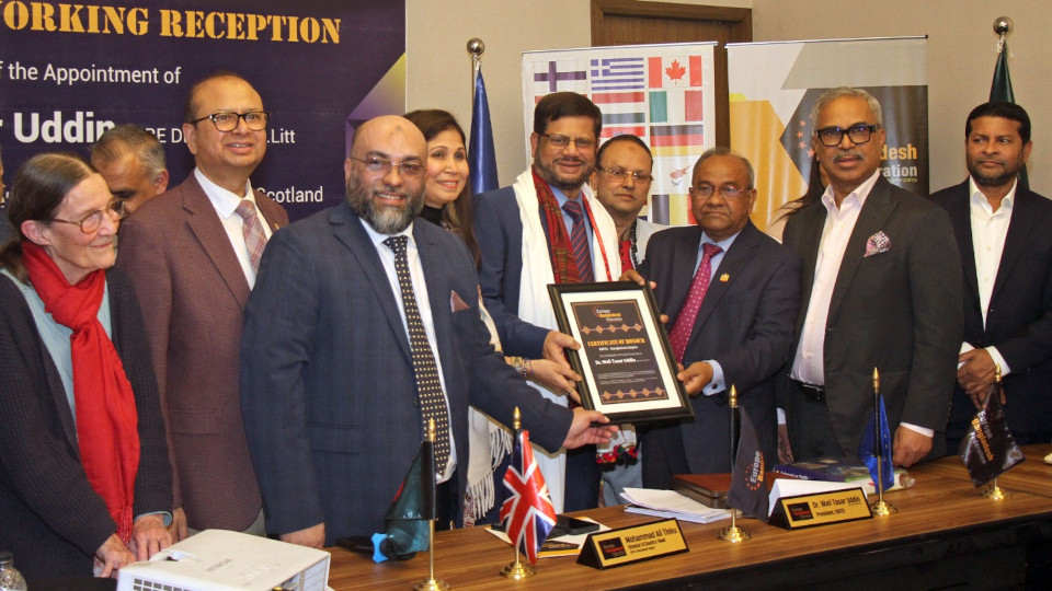 EBFCI celebrates appointment of Dr. Wali Tasar Uddin as Honorary Consul in Scotland