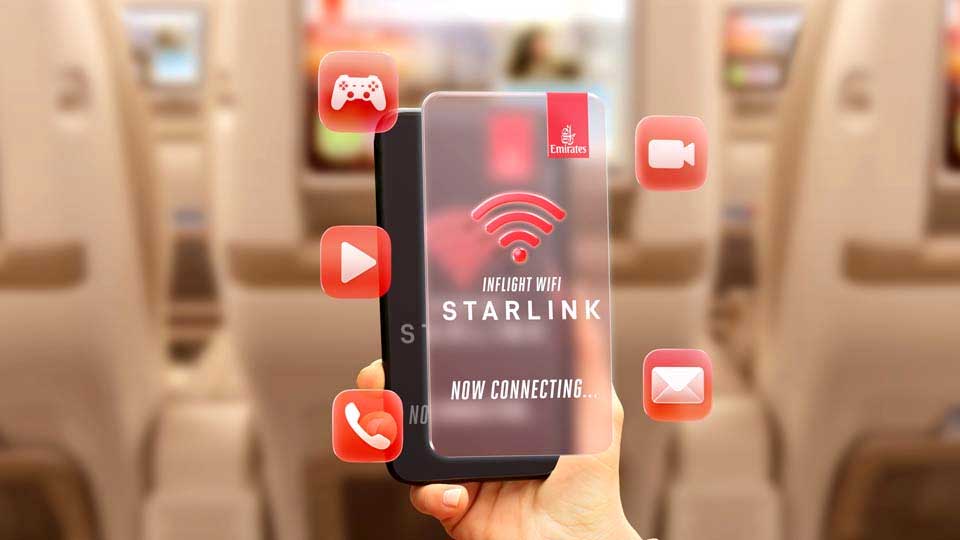 Emirates to offer free Starlink Wi-Fi for its customers