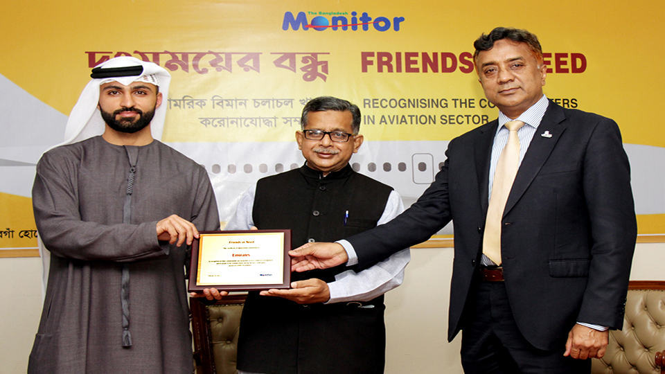 Emirates recognised as “Friend in Need” at The Bangladesh Monitor Awards