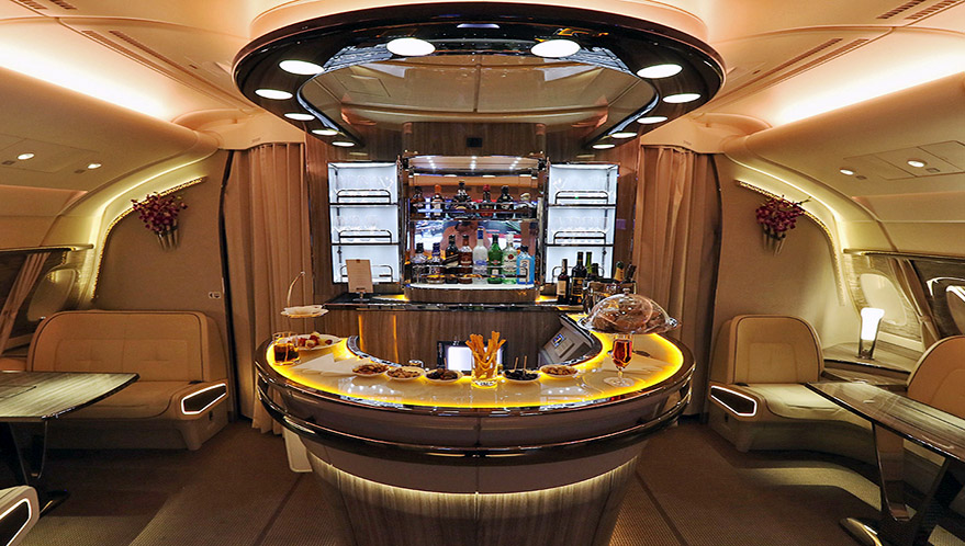 Emirates A380 onboard lounge closed over corona concerns