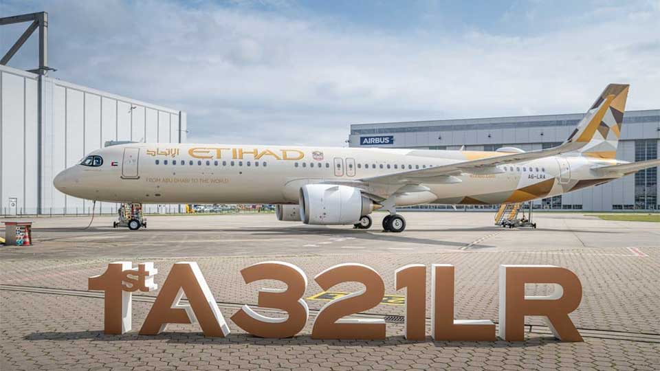 Etihad gets new Airbus A321LR 
