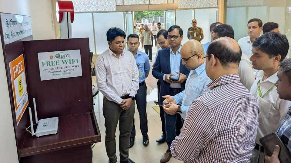 ওসমানী বিমানবন্দরে চালু হলো ফ্রি টেলিফোন-ওয়াইফাই সেবা