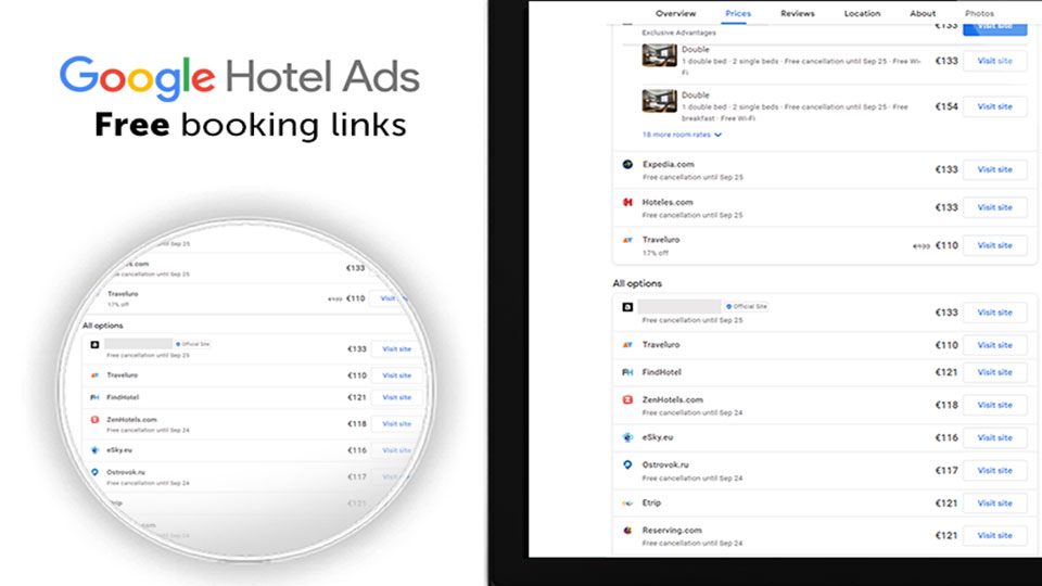 Google launches free hotel booking links