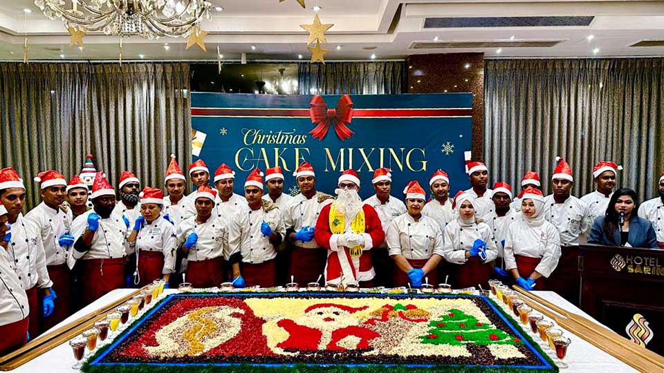 Hotel Sarina Dhaka hosts annual Christmas cake-mixing ceremony