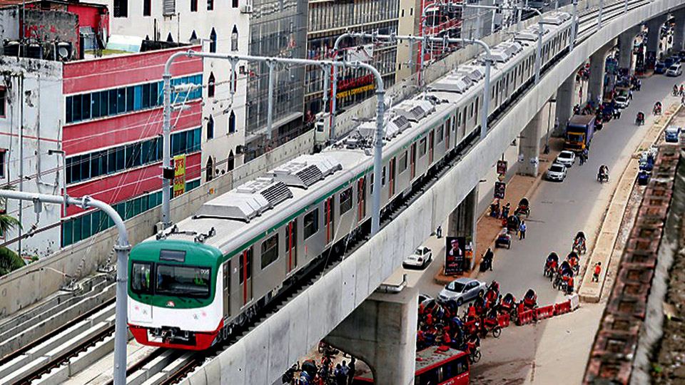 Performance test of Metro rail from Uttara-Agargaon on Dec 12  