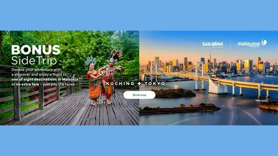 Malaysia Airlines expands bonus side trip program, adds Kuching, new regional destinations