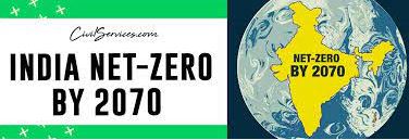 India pledges net zero emissions by 2070