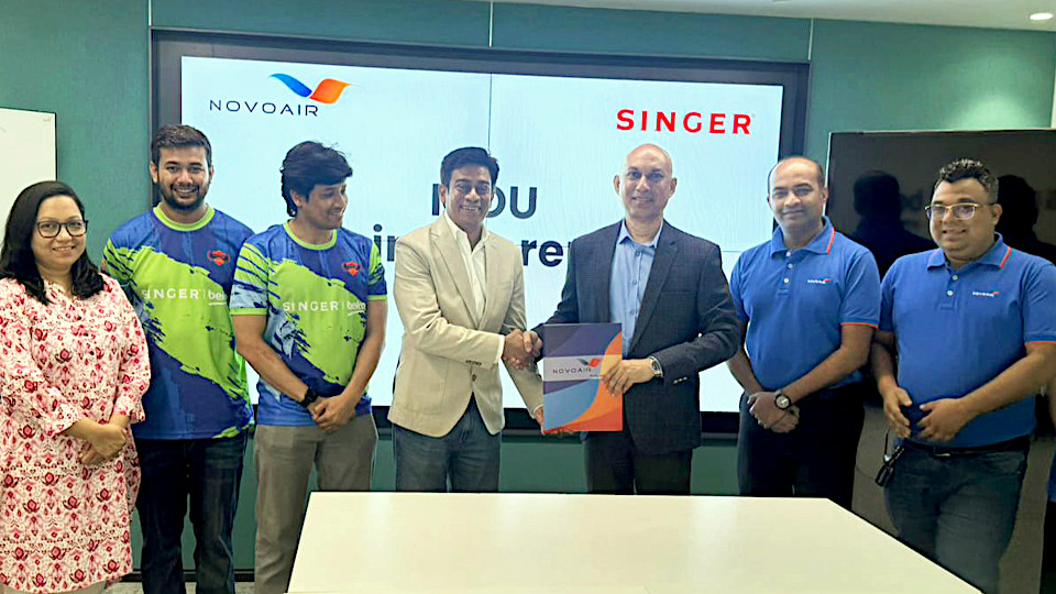 Novoair signs MoU with Singer Bangladesh