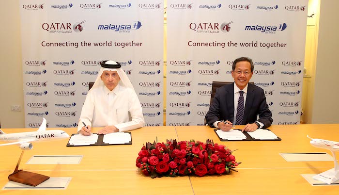Qatar and Malaysia Airlines enhances strategic partnership
