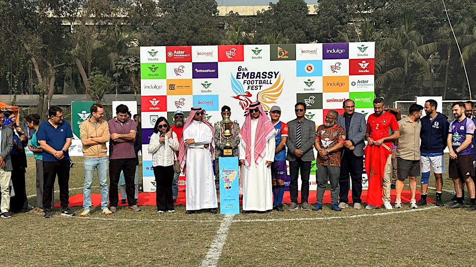 Saudia-sponsored 6th Embassy Football Fest begins in Dhaka