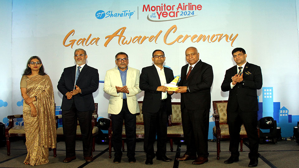 US-Bangla named Best Domestic Carrier at ShareTrip–Monitor Awards 2024